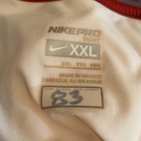 Nike Pro Tight Dri Fit Size XXL Red White - Picture 6 of 8